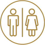 Female, male and accessible toilets